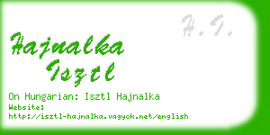 hajnalka isztl business card